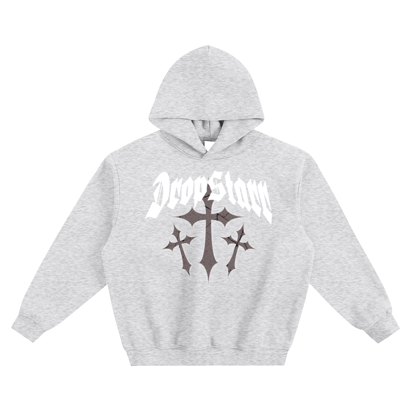 Fleeced Boxy triple crosses Hoodie